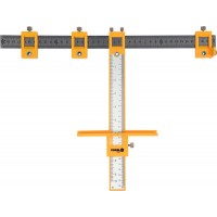 Шаблон для розмічання отворів VOREL з радіуом 200 мм; метрична і дюймова шкали [40]