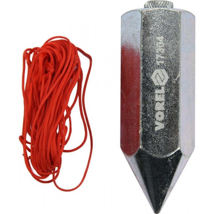 Висок будівельний VOREL, 6-гран. форма, Ø= 27 мм, l= 88 мм, M= 300 гр, зі шнуром l= 4,5 м [9/36]