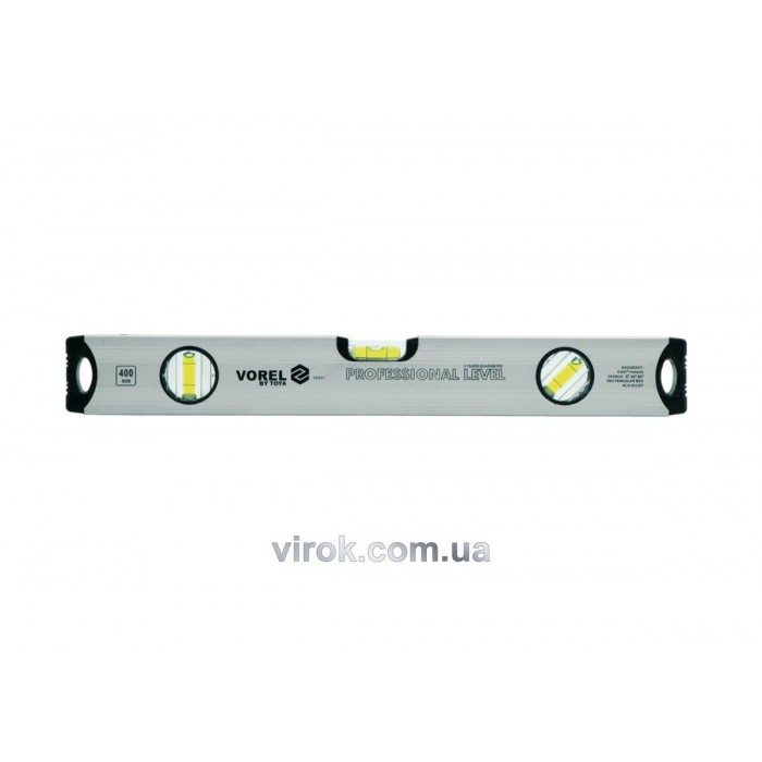 Рівень алюмінієвий VOREL : L= 80 cм, 3 капсули [25/50]