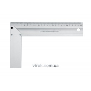 Кутник столярний VOREL : L= 250 мм. алюмінієвий [10/60]