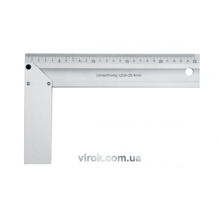 Кутник столярний VOREL : L= 250 мм. алюмінієвий [10/60]