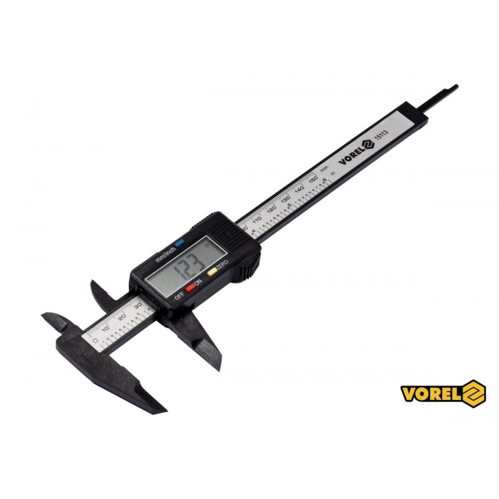 Штангенциркуль електронний VOREL l= 150 мм, роздільна здатн.- 0,1 мм, точність- 0,01 мм [25/100]