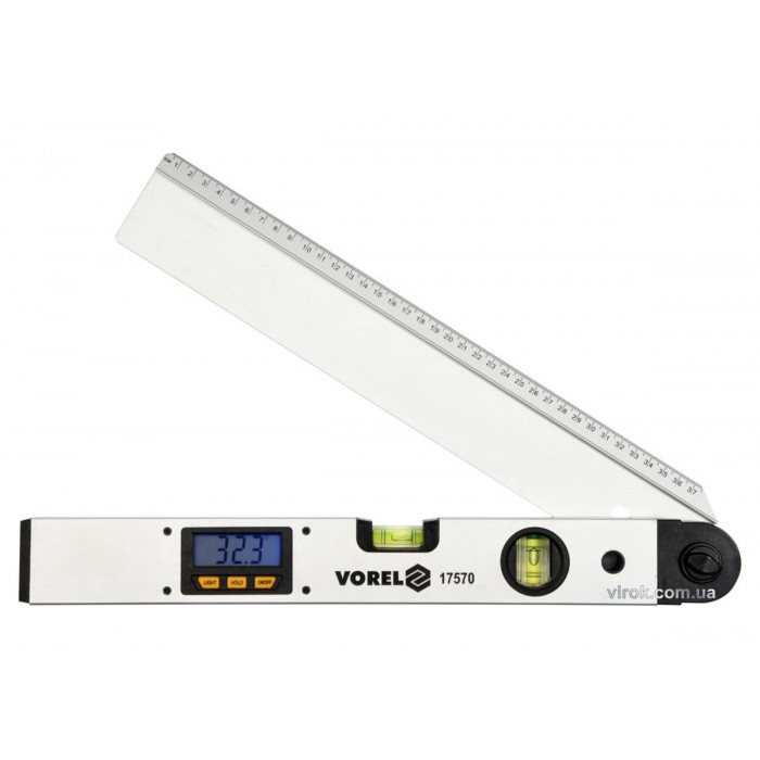 Рівень - кутомір електронний VOREL : L= 40 см цифровй дисплей, 2 капсули [20]