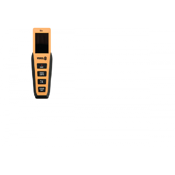 Дальномір лазерний VOREL : 0.2-50 м, точність ± 2 мм, 8 режимів, живлення- 2 x AAA (3 В) DW