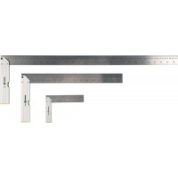 Кутники з рівнем VOREL : L=150/400/700 мм, метрична і дюймова шкали, алюміній+сталь, 3 шт [25/400]