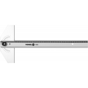 Кутник установний алюмінієвий VOREL: l= 400 мм, 2 сторони 0-90°, з метричною шкалою [100]
