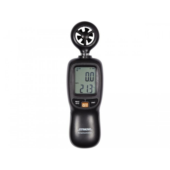 Анемометр електронний STHOR при вітрі 0-30 м/с,при t= -10-+50 °С,живл. від батарейок 3х1,5 В ААА(DW)