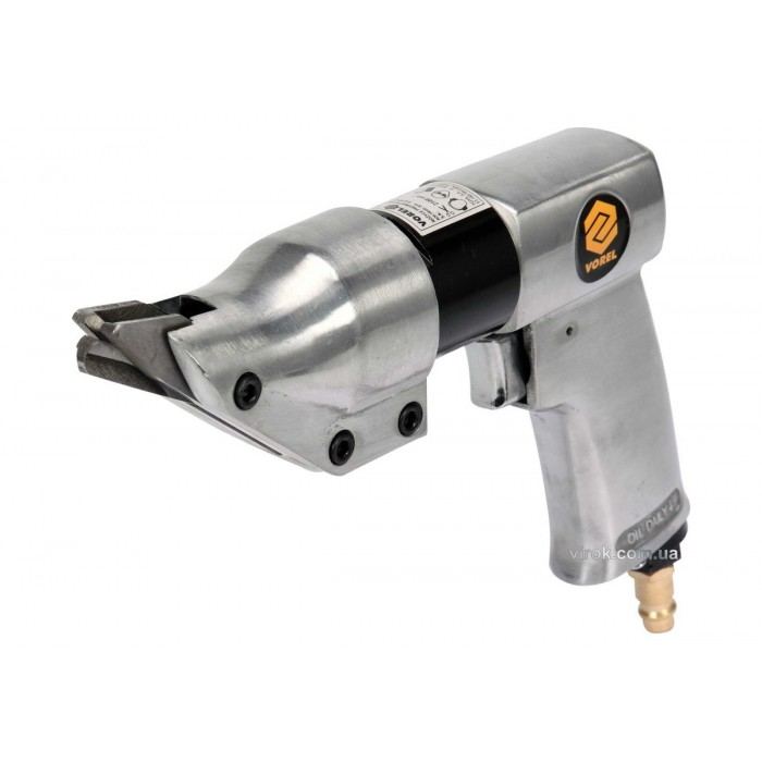 Ножиці пневматичні кутові VOREL: 1/4", 2100 різ/хв, до стал.листів h≤1.2мм, P=0.62 МПа, 184 л/хв(DW)