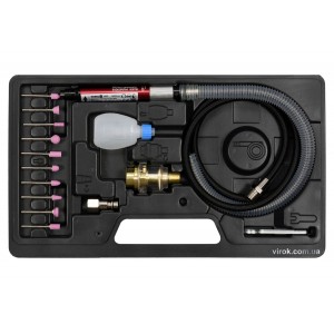 Шліфмашина пневматична VOREL міні, при тиску- 0,63 MPa, сопло Ø=3 мм, з насадками, 16 елем.[10]