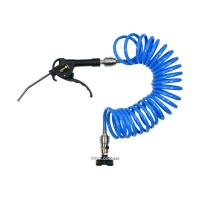 Пістолет пневматичний продув. VOREL з спіральним шлангом l=5 м, швидкоспол. трійником Ø=5х8 мм, 3 шт