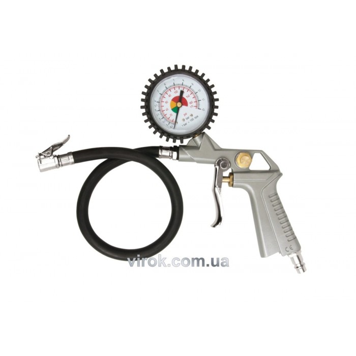 Пістолет пневматичний VOREL для накачування з манометром, 2.8-10 бар [10/40]