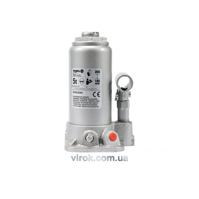 Домкрат гідравлічний cтовбцевий VOREL; F= 5 т, роб. висота- 185- 355 мм [4]