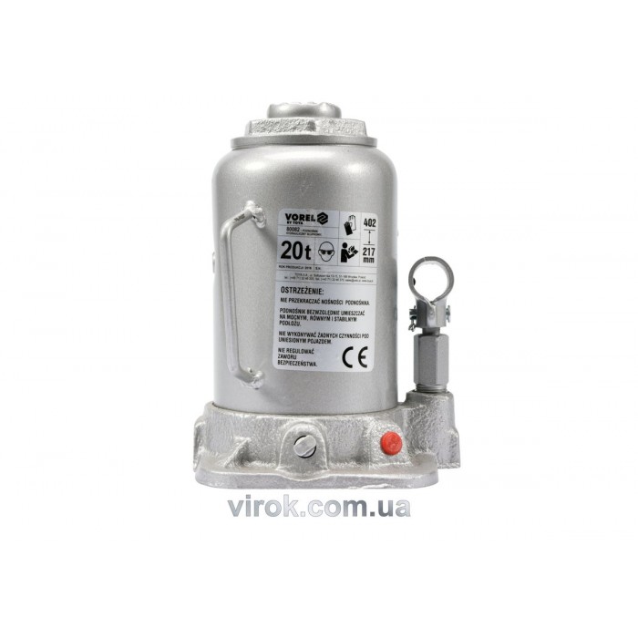 Домкрат гідравлічний cтовбцевий VOREL; F= 20 т, роб. висота- 217- 402 мм [2]