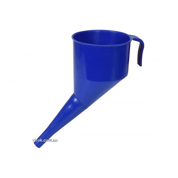 Лійка зі ситом синя VOREL : висота- 160 мм, зовн. і вн. діаметр- 130x120 мм, довжина- 144мм [70/280]