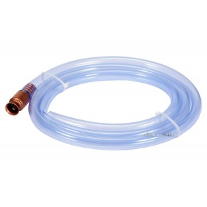 Шланг для зливу рідин самовсмоктуючий, зі зворотним клапаном VOREL : Ø=13 мм, L= 180 см, PVC [6/24]