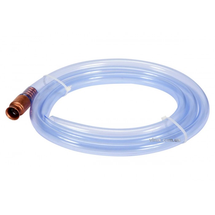 Шланг для зливу рідин самовсмоктуючий, зі зворотним клапаном VOREL : Ø=13 мм, L= 180 см, PVC [6/24]