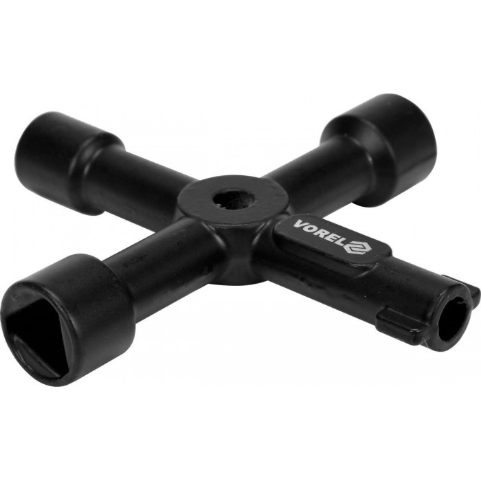 Ключ для замикання шаф в майстерні VOREL хресто-подібний, 4 види, 72х 72 мм [12/72]