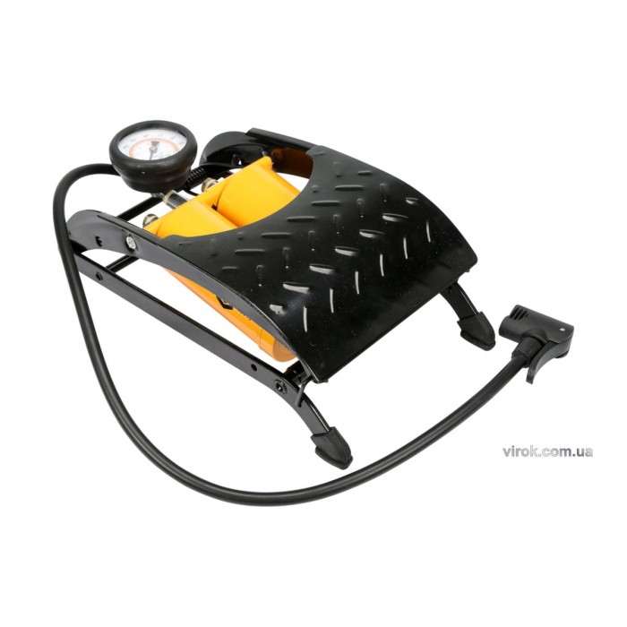 Насос ножний VOREL з манометром до P=7 Bar і 2 циліндрами [6/108]