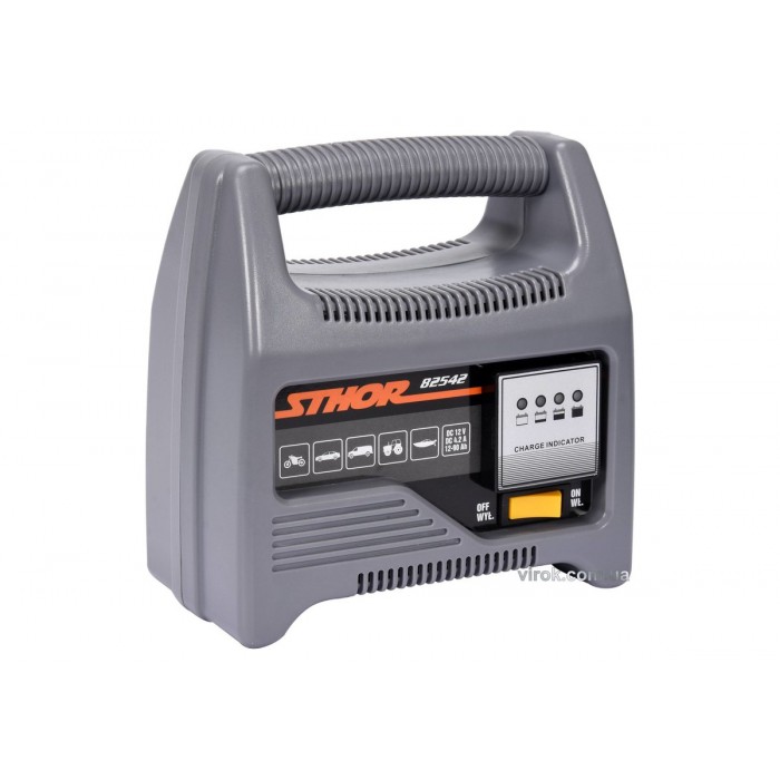 Зарядний пристрій акумул-ів 12 В STHOR ємність 12-90 АГод, макс. струм- 6 А  від емережі 230 В. [10]