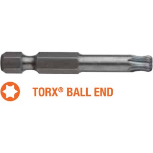 Насадка викруткова USH Industry : TORX T30K x 50 мм BallEnd подовжена заокруглена, Уп. 5 шт.