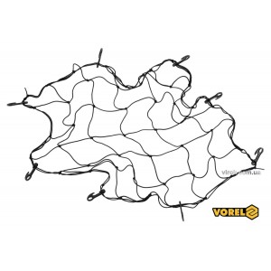 Сітка-органайзер до багажника авто VOREL з 8 гаками, поліпропілен, 90 х 90 см [50]