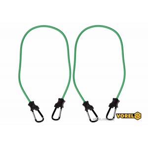 Стяжки еластичні з карабінами VOREL : l= 100 см, Ø= 8 мм, 2 шт [30/90]