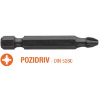 Насадка викруткова USH Industry : Pozidriv Torsion PZ2 x 50 мм. подовжена, Уп. 10 шт.