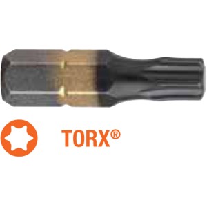 Насадка викруткова USH DIATIN : TORX T40 x 25 мм. титанове покриття, алмазне напилення.  Уп. 10 шт.