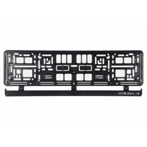 Рамка під номерний знак авто VOREL : чорна, 529 х 132 х 11 мм (пластикова) [50]