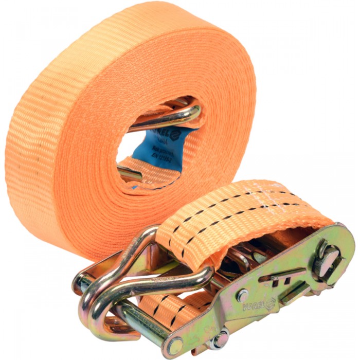 Пас для кріплення багажу з тріщаткою VOREL : сила натягу- 1000/2000 daN, 8 м х 38 мм, [12]