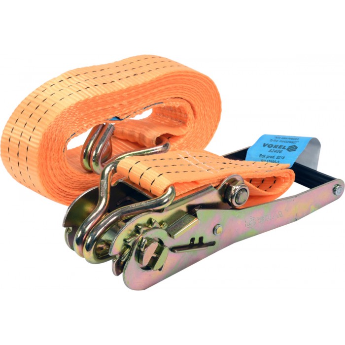 Пас для кріплення багажу з тріщаткою VOREL : сила натягу- 1500/3000 daN, 6 м х 50 мм [6]