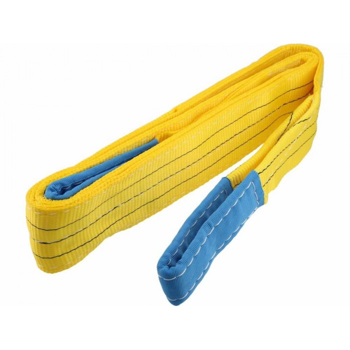 Строп пасовий з поліестеру VOREL 2 петлі по 35 см, заг. l=3 м, шир.- 90 мм, макс. навантаж- 3 т [15]