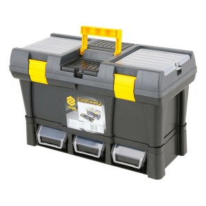 Ящик для інструментів 20" з ПВХ пластику VOREL: 3 контейнери, 2 органайзера, 525x 256x 325 мм [1]