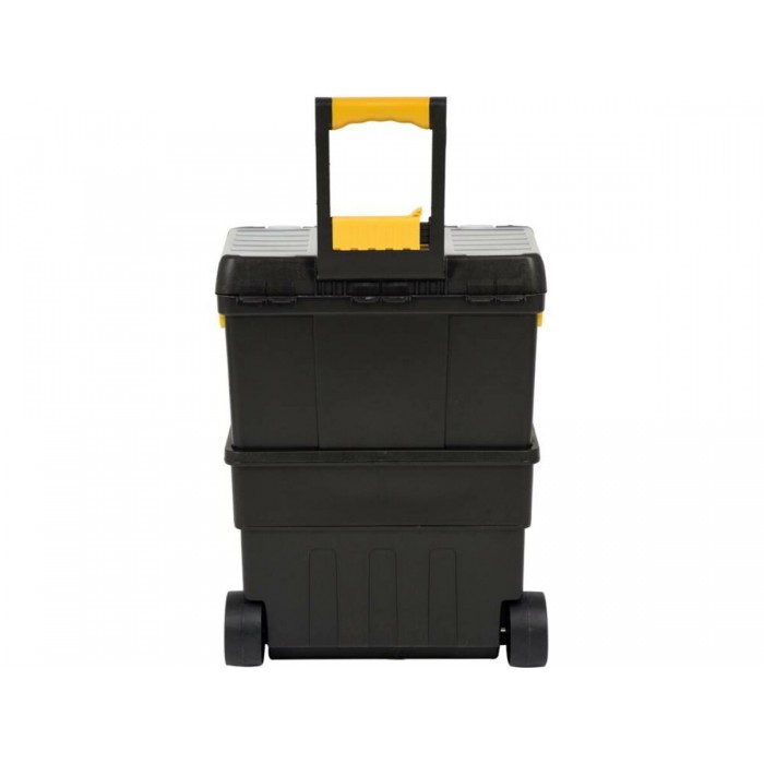 Ящик для інструментів на 2 колесах з ручкою пластиковий VOREL: 3 секції, 46х22х62/84 см, знімн орга