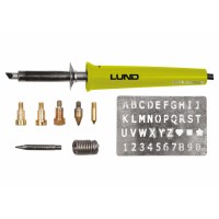 Паяльник-випалювач (по дереву) мережевий LUND: P=30Вт, макс. t= 400°C, з наконечниками, 11 елем.[15]