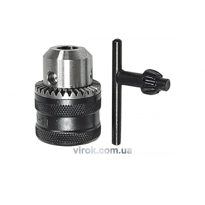 Патрон для дриля VOREL з ключовим затисканням Ø-1,5-13мм, 1/2" [5/40]