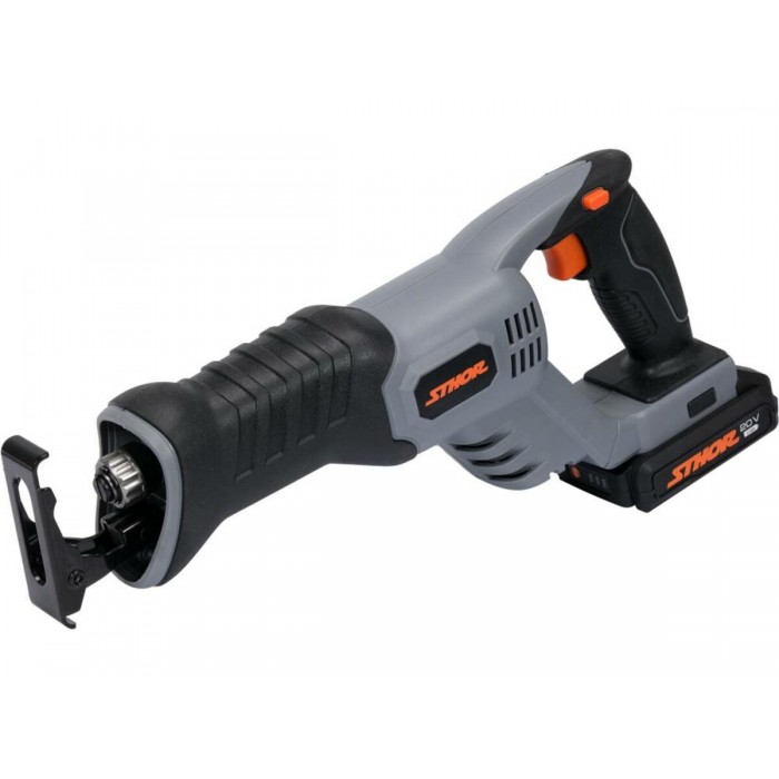 Пила шаблева акумуляторна STHOR: 20V Li-Ion. 2 АГод, глибина різу- 10/115 мм мет/дер, хід- 23 мм [5]