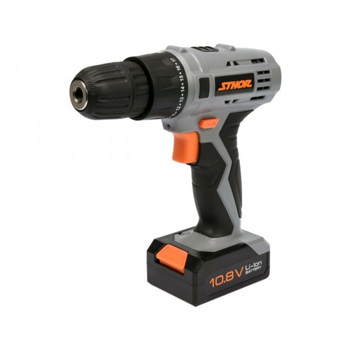 Шуруповерт-дриль STHOR від акумулятора Li-Ion 10,8 В, 1,3 АхГод, КМ- 15 Nm, патрон Ø= 0,8-10 мм [5]