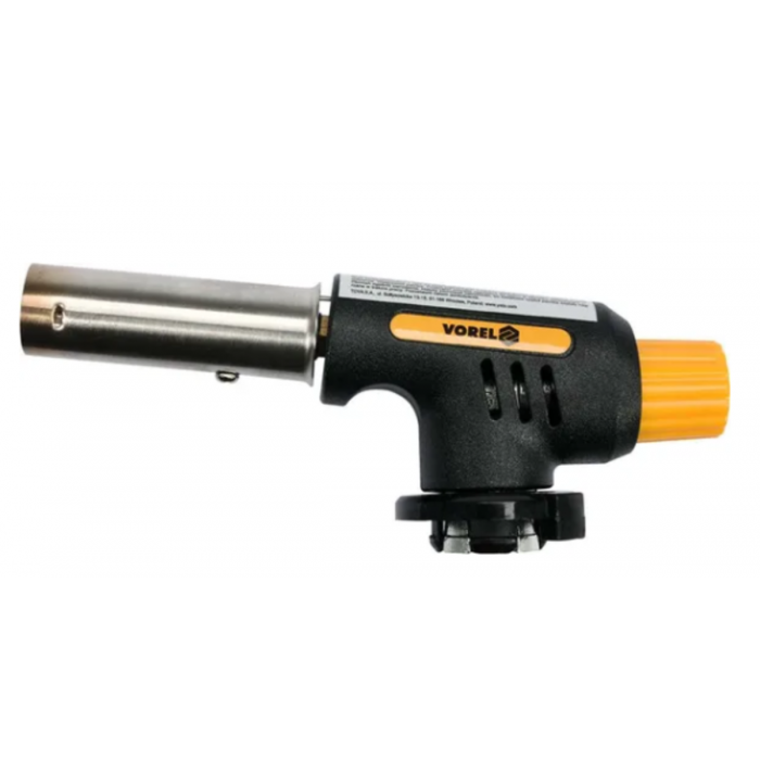 Пальник газовий VOREL з п`єзозапалом; тип з`єднання EN417 (цангове) макс. t=1300°C, P=1,3кВт [10/60]
