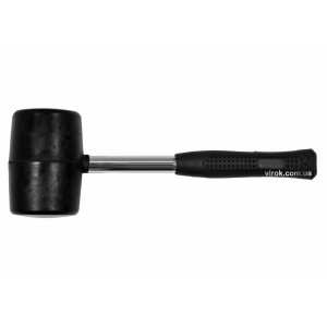 Молоток гумовий VOREL з металевою ручкою, Ø=76 мм, m= 1100 г [6/18/360]