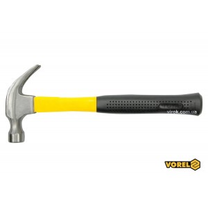 Молоток слюсарний VOREL TUV/GS з склопластиковою ручкою, m= 600 г [6/24]