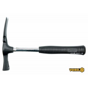 Молоток муляра VOREL тип "Берлінський" : з металевою ручкою, m=600 г [6/24]