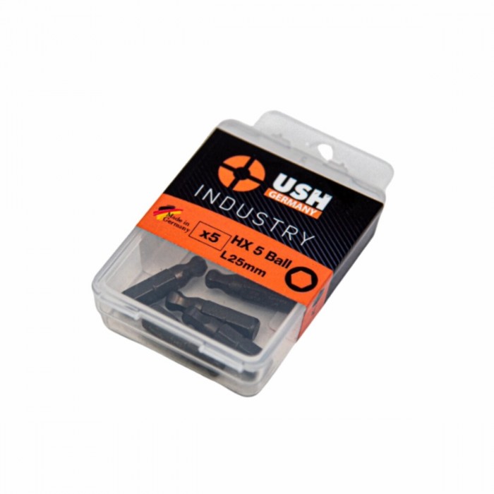 Насадка викруткова USH Industry з кулястим наконечником: HEX SW 5 x 25 мм, Уп. 5 шт.