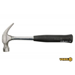 Молоток столярний VOREL з металевою ручкою, m=600 г [6/24]