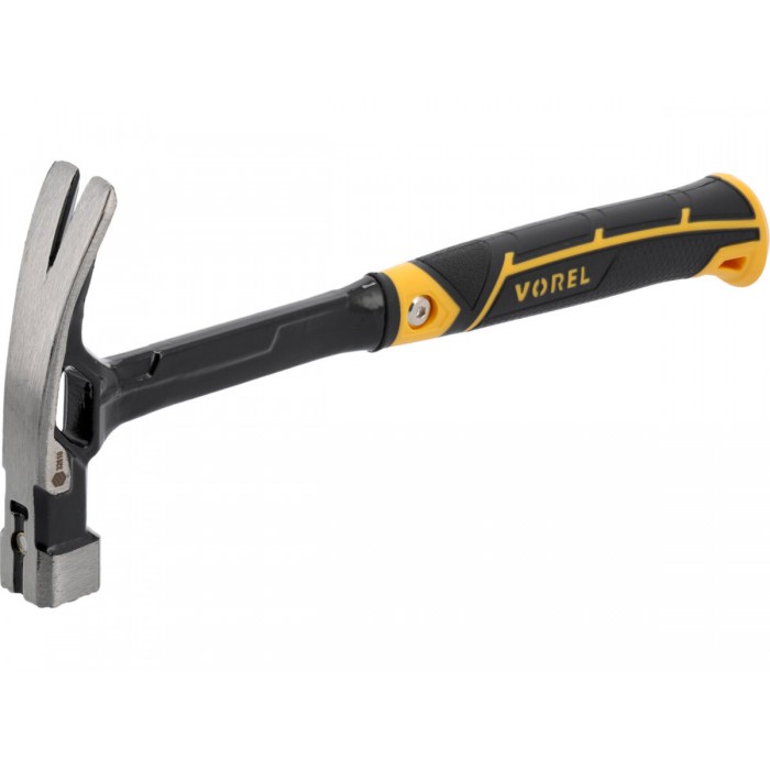 Молоток сталевий VOREL m= 450 г, обух- 140х 28х 28 мм, l= 365 мм з магнітом [6/24]