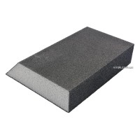 Губка шліфувальна трапецевидна VOREL : Р100, 125х 90х65 мм, h= 25 мм 4-стороння [100]