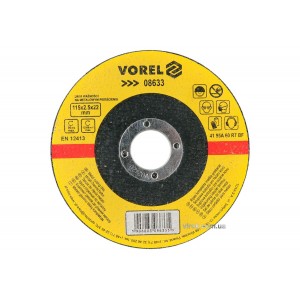 Диск відрізний по металу VOREL : 115х2,5х22 мм [25/200] DW