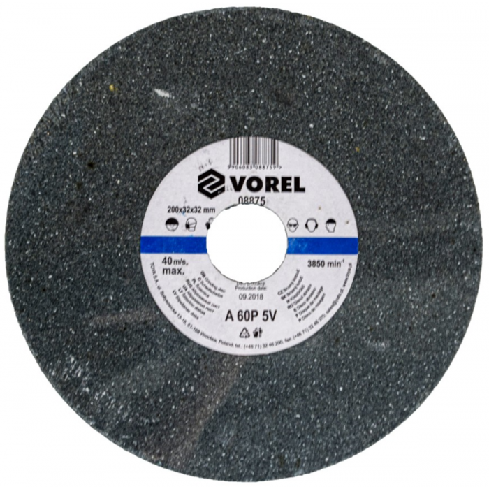 Круг для точила VOREL : 200/32/30(дрібнозернистий) [10]