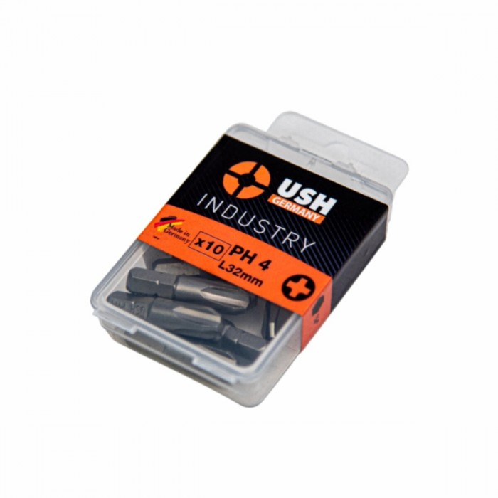 Насадка викруткова USH Industry: PH4 x 32 мм. Уп. 10 шт.