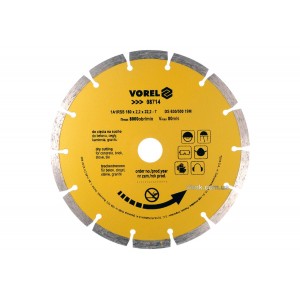 Диск відрізний алмазний сегментний VOREL : SEGMENT Ø= 180 мм [15/60]